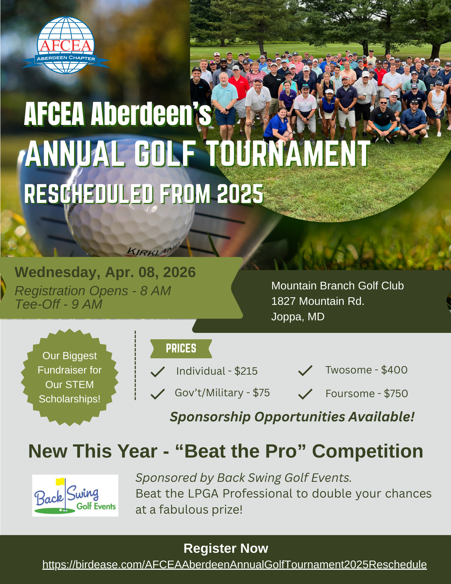 Golf Flyer Rescheduled 2025